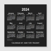 2024 Neon White Calendar von Janz 5x5 Magnet (Vorderseite)
