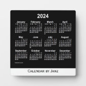 2024 Neon White Desk Calendar von Janz Fotoplatte (Vorderseite)