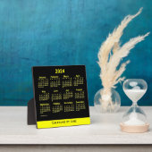 2024 Neon Yellow Desk Kalender von Janz Fotoplatte (InSitu)