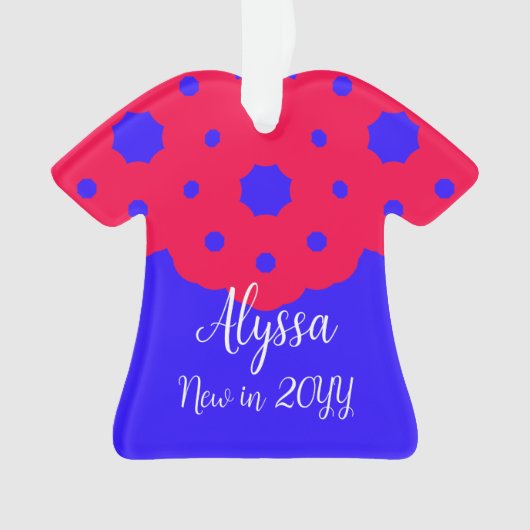 2024 neue Mädchen Name auf Kleiderschmuck Ornament (Vorderseite)