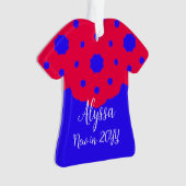 2024 neue Mädchen Name auf Kleiderschmuck Ornament (Vorderseite)