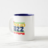 2024 - Neue Papa-Tasse Zweifarbige Tasse (Vorderseite Links)