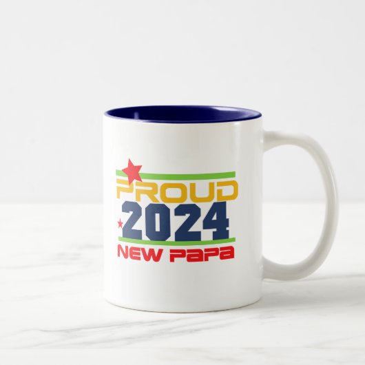 2024 - Neue Papa-Tasse Zweifarbige Tasse (Rechts)