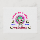 2024 NEUES JAHR GREETING WISH POSTKARTE (Vorderseite)