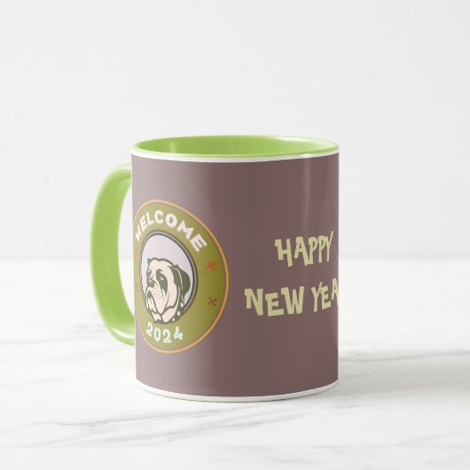 2024 NEUES JAHR GREETING WISH TASSE (Vorderseite Links)