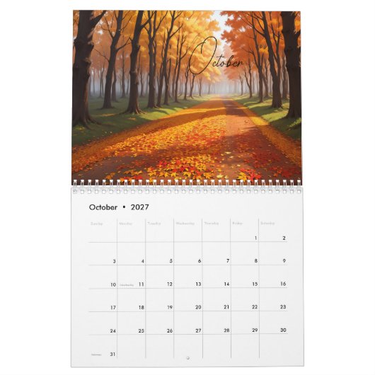 2024 Neues Jahr Kalender (Okt 2027)