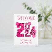 2024 NEUJAHR GREETING MAMA VATER SISTER BROTHER BO POSTKARTE (Stehend Vorderseite)