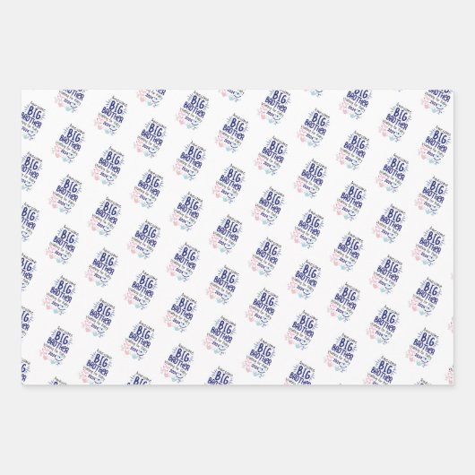 2024 New Big Brother Gewartet für Baby Sibling Geschenkpapier Set (Vorderseite 3)