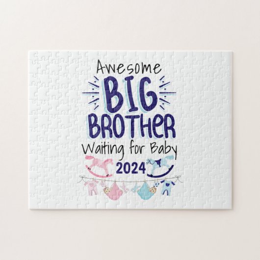 2024 New Big Brother Gewartet für Baby Sibling Puzzle (Horizontal)