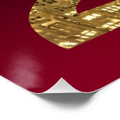 2024 New Year-Ball-NYC Gold & Red- Poster (Ecke)