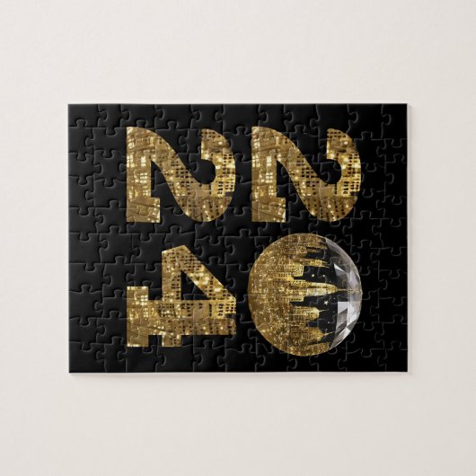 2024 New Years-Ball-NYC Gold- Puzzle (Horizontal)