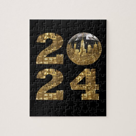 2024 New Years-Ball-NYC Gold- Puzzle (Vertikal)