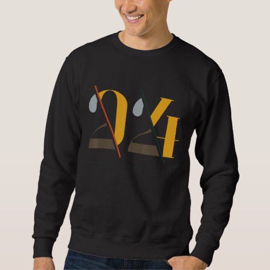 2024 New Years Eve Party Supplies NYE 2024 Happy N Sweatshirt (Vorderseite)