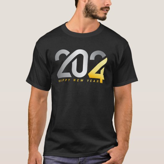 2024 New Years Eve Party Supplies NYE 2024 Happy N T-Shirt (Vorderseite)