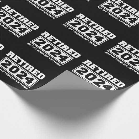 2024 nicht mehr mein Problem Geschenkpapier (Ecke)