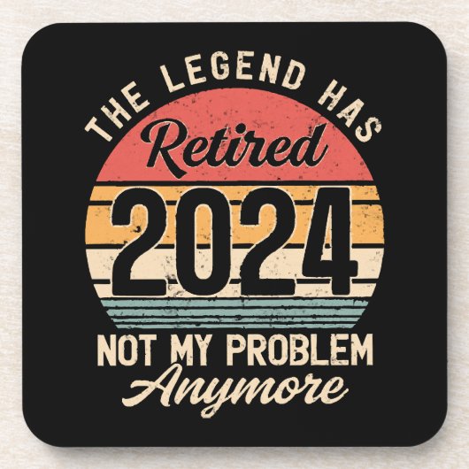 2024 nicht mehr mein Problem Getränkeuntersetzer (Vorderseite)