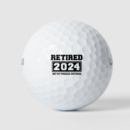 2024 nicht mehr mein Problem Golfball (Vorderseite)