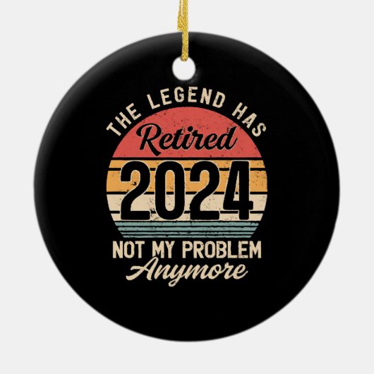 2024 nicht mehr mein Problem Keramik Ornament (Hinten)