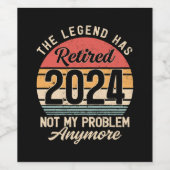 2024 nicht mehr mein Problem Weinetikett (Einzelnes Label)