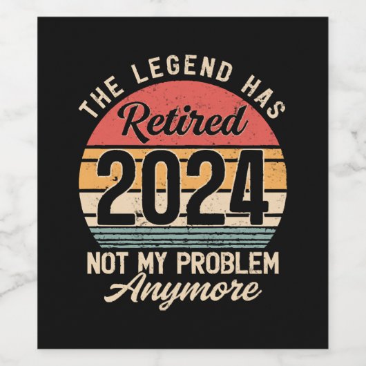 2024 nicht mehr mein Problem Weinetikett (Einzelnes Label)