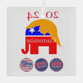 2024 nie Trump Thunder_Cove Ornament Aus Glas (Rückseite)