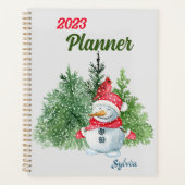 2024 niedlicher Schneemann Planer (Vorderseite)