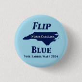 2024 North Carolina Blue gedreht Button (Vorderseite)