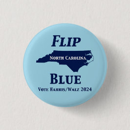 2024 North Carolina Blue gedreht Button