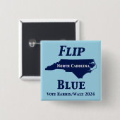 2024 North Carolina Blue gedreht Button (Vorne & Hinten)