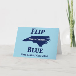2024 North Carolina Blue gedreht Karte