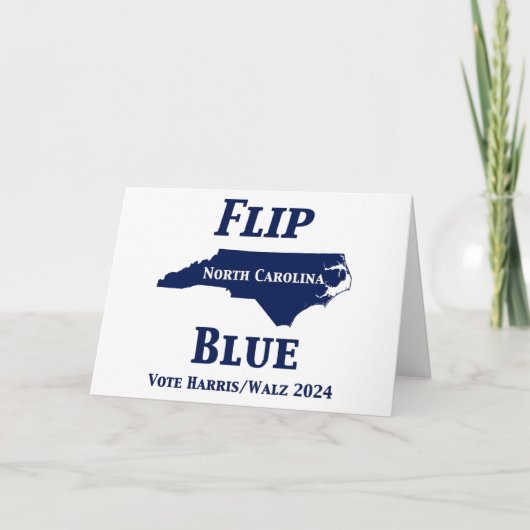 2024 North Carolina Blue gedreht Karte (Vorderseite)