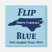 2024 North Carolina Blue gedreht Magnet (Vorne)