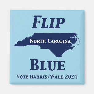 2024 North Carolina Blue gedreht Magnet