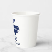 2024 North Carolina Blue gedreht Pappbecher (Links)