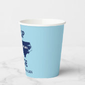 2024 North Carolina Blue gedreht Pappbecher (Links)