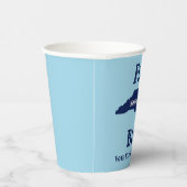 2024 North Carolina Blue gedreht Pappbecher (Rechts)