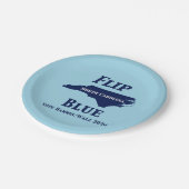 2024 North Carolina Blue gedreht Pappteller (Schrägansicht)