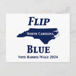 2024 North Carolina Blue gedreht Postkarte