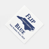 2024 North Carolina Blue gedreht Serviette (Ecke)