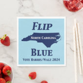 2024 North Carolina Blue gedreht Serviette (Beispiel)