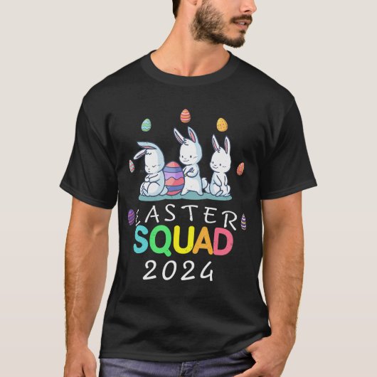 2024 OsterSquad Familie Matching Bunny Egg Hunt G T-Shirt (Vorderseite)