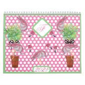 2024 Palm Pink Flamingo Flamingos Terra Cotta Kalender (Titelbild)