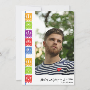 2024 Papel Picado Mexican Fiesta Graduation Party Dankeskarte