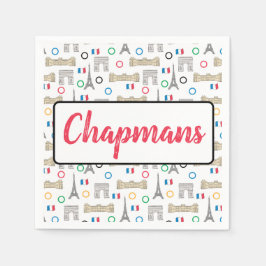 2024 Paris Frankreich Spiele Sommer Personalisiert Serviette