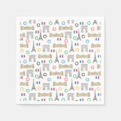 2024 Paris-Spiele Sommer-Spiele in Frankreich Serviette (Vorderseite)