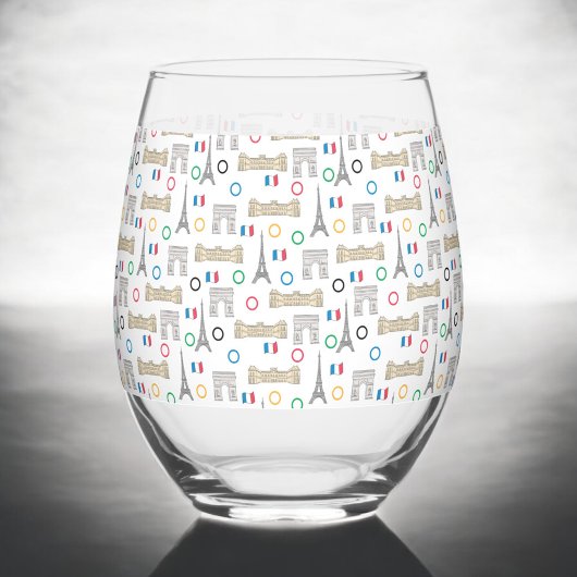 2024 Paris-Spiele Sommer-Spiele in Frankreich Weinglas Ohne Stiel