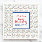 2024 Party für die Sommerbeobachtung der Pariser S Serviette