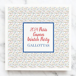 2024 Party für die Sommerbeobachtung der Pariser S Serviette