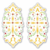 2024 Paschal Candle Red Blume Sticker (Vorderseite)