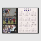 2024 Personalisierter Fotokalender der 3-Familie Magnetkarte (Vorderseite)
